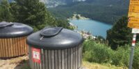 Abfallfüllstand Sensor mit Sicht auf Palace St. Moritz, 3