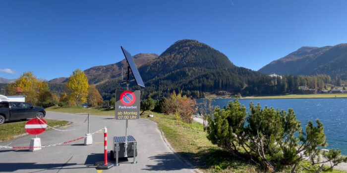 FlashMobil Davos - Parkverbot Camping Davosersee