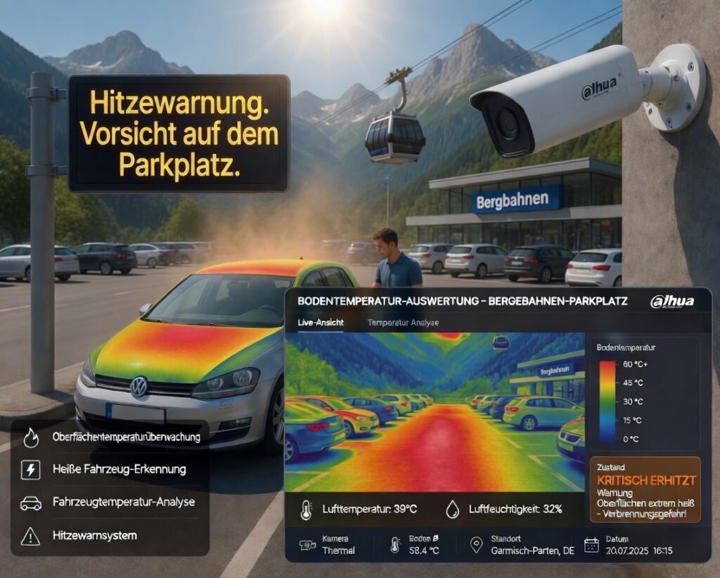 ThermoCam Simulation - Parkplatz bei Bergbahnen 1 ThermoCam Simulation - Parkplatz bei Bergbahnen 1